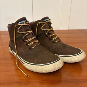 Sperry Men's Dark Brown High-Top Sneaker Boots